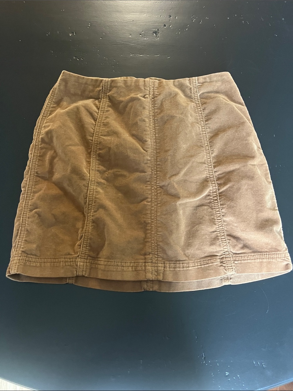 Free People Tan Corduroy Panel Mini Skirt